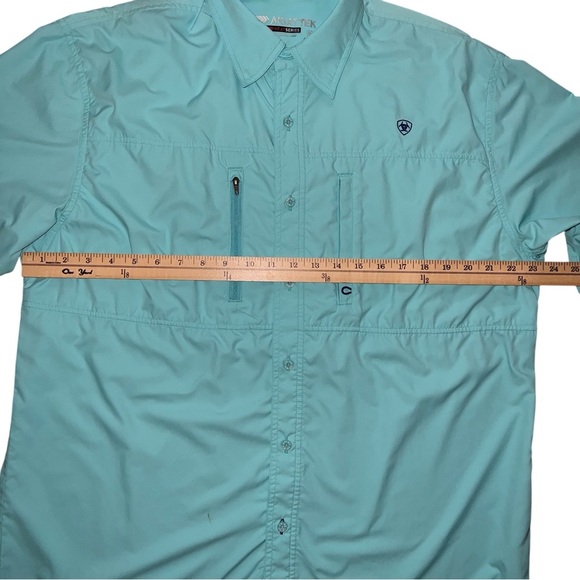 Ariatek Heat Series Men's Turquoise short sleeve size large - Picture 9 of 9